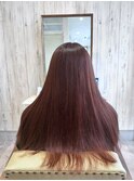 サラ艶ロング髪質改善カラー/縮毛矯正うる艶ストレート#7