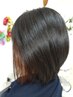 【☆梅雨時期に大人気☆】カット+縮毛矯正+クイックトリートメント　￥15400