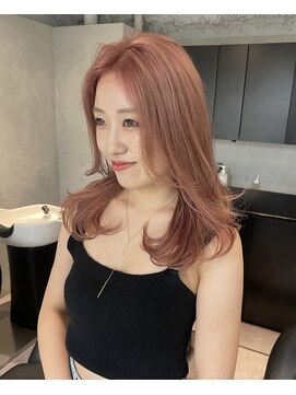 ホープ(hope) ピンクベージュ×レイヤー【梅田｜Yu-ki】