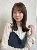 ブリーチなしベージュカラー/オリーブベージュ/透明感カラー