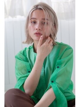 アッシュ 二俣川南口店(Ash) 20代30代40代/ブリーチカラー×外ハネボブ