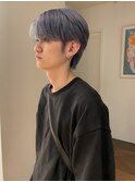【センターパート】ブルーシルバー
