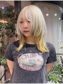 ホワイトブロンド×スライシングカラー【唐木彩華】