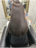 ホワイトグレージュミニウルフチェリーブラウンデジタルパーマ