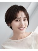 青山髪質改善カラーミディアムボブアッシュグレージュ50代60代