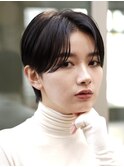 横浜西口ショートカットくびれショートベージュカラー韓国30代