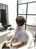 白髪ぼかし/白髪改善カラー/ショート/透明感カラー/脱白髪染め