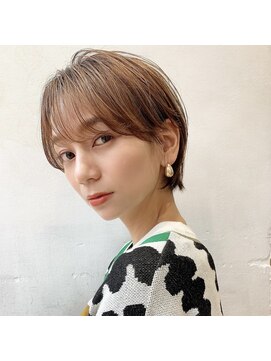 キミトヘアデザインアンドスパ(Kimito Hair design&spa) 丸みショート/くびれ/髪質改善/40代/小顔/ベージュ/30代/20代
