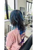 ハイライトバレイヤージュ　ブルージュ
