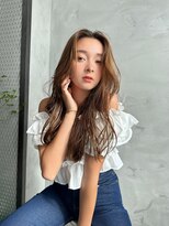 ラフィスヘアー トーン 竹ノ塚駅前店(La fith hair tone)&nbsp;【La fith】キャラメルブラウン×ゆるふわロング