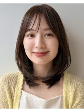 ガーデン 銀座(GARDEN) 顔まわりレイヤー/小顔/ココアベージュ/ミディアム/20代30代