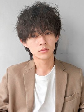 キリ 表参道(kyli) 無造作清潔感◎ブルーブラックニュアンスパーマ好感度◎束感