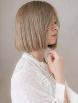 カバーヘア ブリス 北浦和(COVER HAIR bliss)&nbsp;シャンパンベージュ前下がり切りっぱなしボブX北浦和20代30代