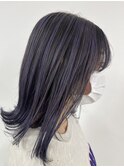 【紫バレイヤージュ】透明感×立体感