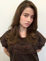 キース ヘアアンドメイク 恵比寿(kith. hair&make)&nbsp;ロングレイヤー/くびれカール/艶髪スモーキーベージュ
