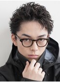 原宿センターパートウルフカットツイストスパイラルパーマ