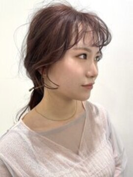 パークヘア 天神大名(parc hair) 暖色カラー ゆるふわアレンジ ヘアアレンジ