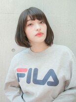 ルティア(Lutia) 切りっぱなしボブ ダークアッシュ