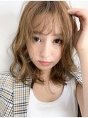 【遠藤　駿】大人かわいい小顔毛先パーマことりベージュ新宿
