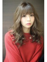 グレージュカラー/シルキーベージュ/斜めバング/銀座/髪質改善