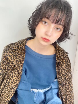 アイティーバイアルバム 八王子店(IT by ALBUM) ショートパーマ_グレージュカラーボブウルフココアベージュ_8960