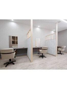 全席半個室の完全プライベート空間で髪質改善☆周りの目を気にせず髪のお悩みや希望を気軽に相談できる♪