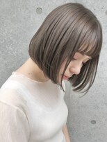 ムーク 海老名(MUUK) 切りっぱなしボブ/大人ボブ/グレージュ/透明感カラー［海老名］