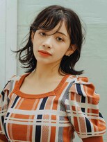 サロン ド ウィズ 西船橋店(Salon de With)&nbsp;ゆるミディスタイル/暗髪/ウェーブ巻き◎30代40代50代