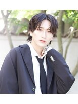 メンズセンターパートナチュラルスタイル