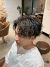 【垢抜けたい男性に！】メンズカット+メンズパーマ+眉カット ￥14080→￥9900