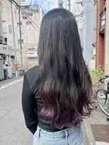 ヘアアートヒサ(HAIR ART hisa)&nbsp;「RYOKO」304050代 裾カラーパープル×DOLLロング