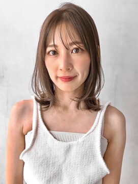 リヤン 表参道(lyann) エアリーカールこなれヘア斜めバングレイヤーカットセミディ