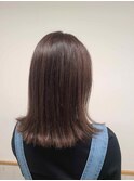 イメチェン/レッドブラウン/フルバング/似合わせカット/愛甲石田