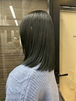大人可愛い小顔こなれカールチョコレートカラーブリーチなし