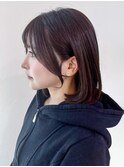 ミディアムボブくびれヘア顔周りレイヤー_ba541091