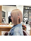 垢抜け感◎1ブリーチで叶うミルクティーボブ