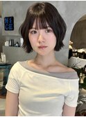 秋レイヤー小顔カット透明感ブリーチなしアッシュベージュ