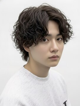 ヘッドストック(HEAD STOCK) サーフカール波巻きシャドウパーマウルフニュアンスパーマ眉毛