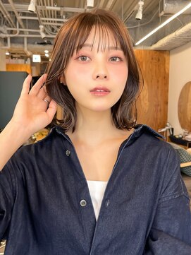 ノイカーム(noi Calm) ショートカットショートボブくびれヘアミルクティーベージュ韓国