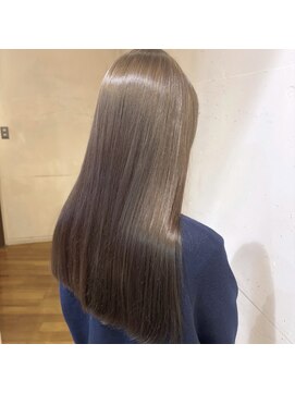 オーガニック リブ 川越(organic+live) ブリーチなし◎春モテ艶感カラーロング×小顔