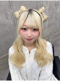 ヘアセット/量産ヘア/ハーフアップ/ケアブリーチ/抜きっぱなし