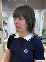 ルーク バイ ヘアーポケット(Luke by hair pocket) ウルフボブとオリーブカラー
