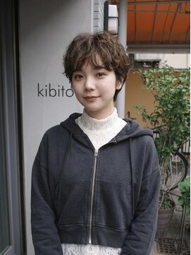 キビト(kibito) マッシュショートパーマッシュショートパーマ大人かわいい