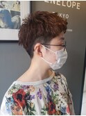 【新宿　penelope】くせ毛を活かしたパーマ風ベリーショート！