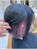 ピンクラベンダー/インナーカラー/ボブ[浦和/浦和駅]