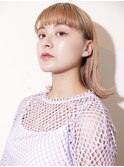 大人かわいい小顔ストレートミディアム外ハネボブ0906