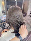 20代30代透明感くびれグレージュ◎外ハネ韓国風レイヤー