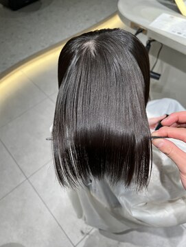 ロンドメリア 天神大名店(Lond Melia) ★くびレイヤーエモージュインナーグレージュ前髪ピンクベージュ