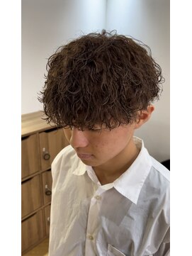 ダブルオオガキ (W-ogaki) メンズパーママッシュツーブロック無造作パーマツイスト