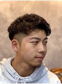 アップバングパーマ